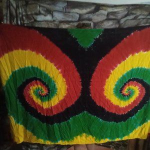 Tapestry, tye dye swirl, wall hanging, handmade 3ft x 5ft